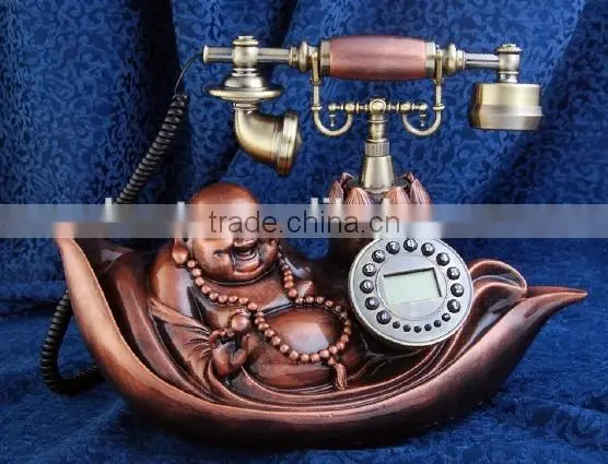European style rotary dial vintage telephones