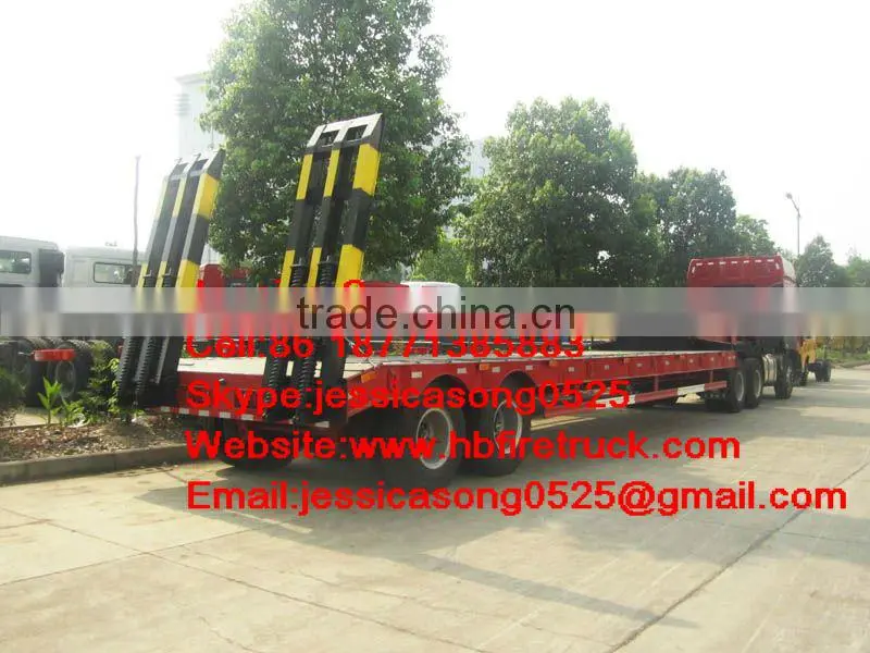 2 axles low bed truck trailer
