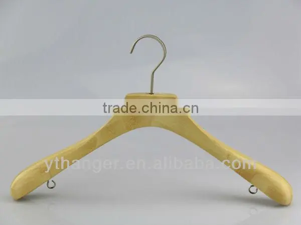 LW2-79 natural bamboo hanger for garment display