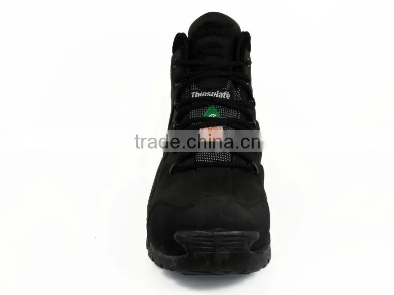 CSA approved Waterproof Black Leather steel toe safety shoes for men