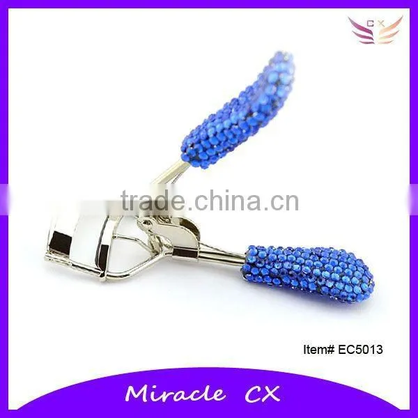 With rhinestones colored glitter handle eyelash curler