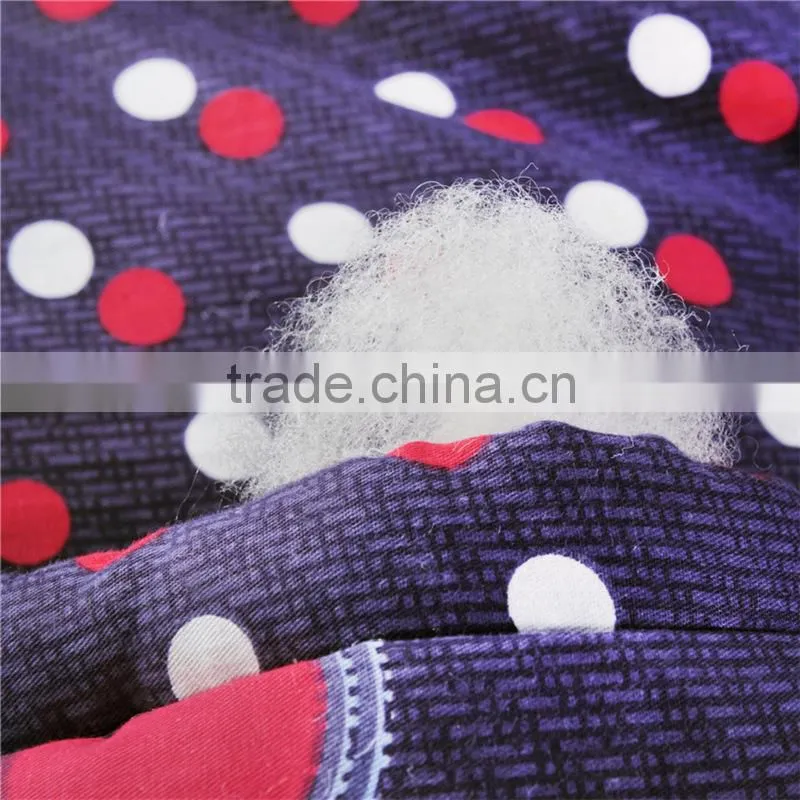 purple color dot design polyester filling full size winter warm comforter