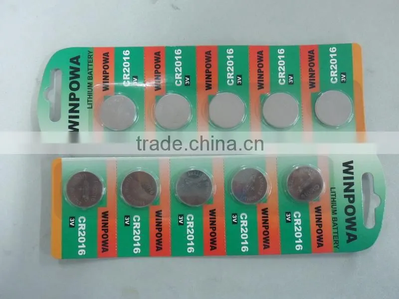 Watch battery 3v lithium battery cr2016 button cell