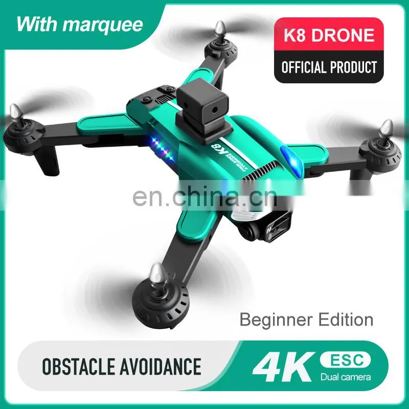 K8 drone 4k Optical flow localization Electric adjustment lens Four-way obstacle avoidance Body LED lights