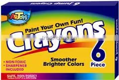 6 Pens Crayons In 1.1 Cm In Diameter B0010