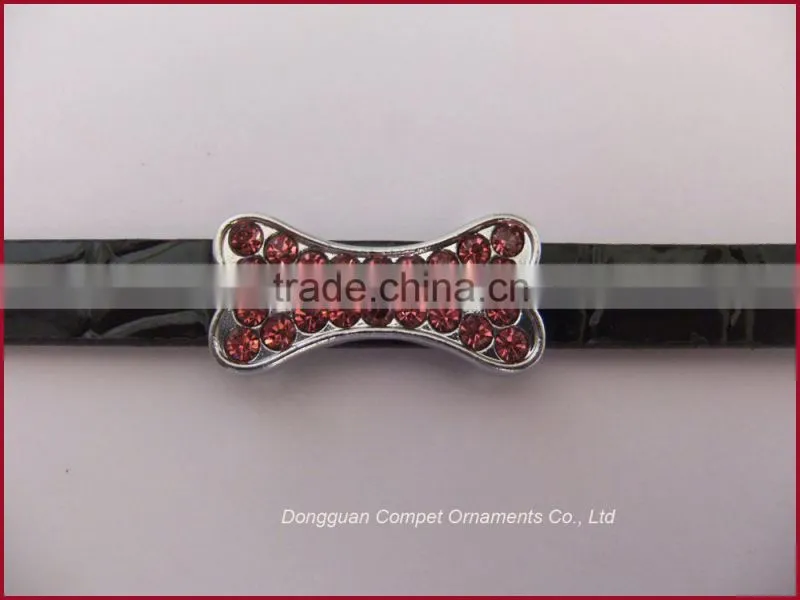 10MM Diy jewellery accessories colorful rhinestone bone slide charm