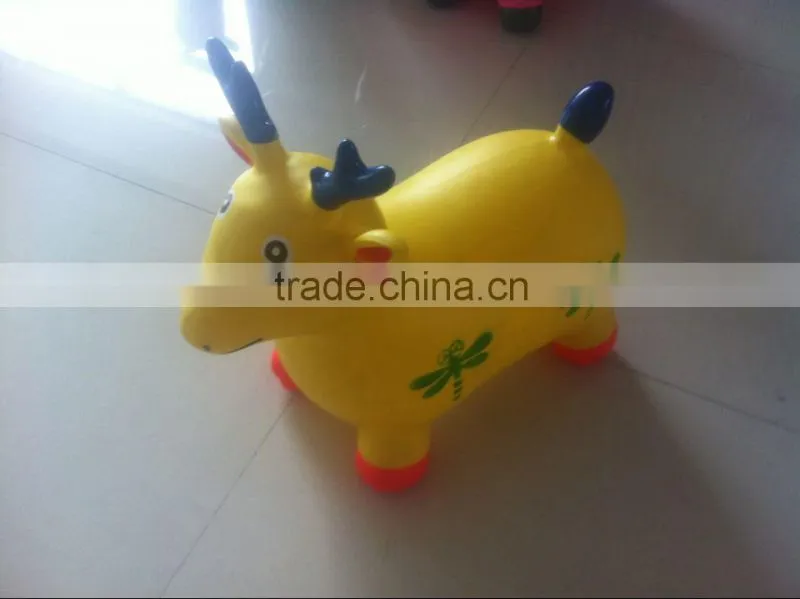 cartoon cayman,Bouncing Animal,Inflatable Jumping horse ,Hopper animal