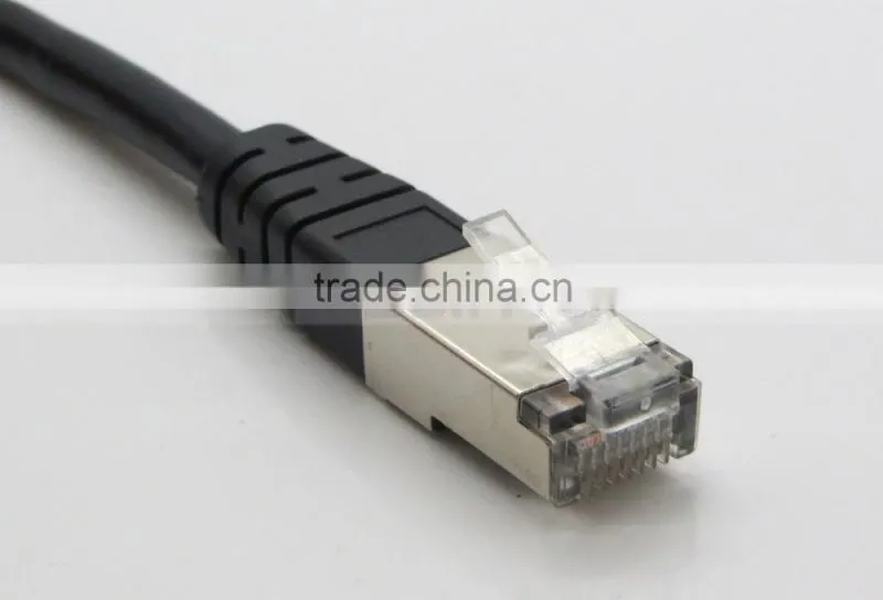 30CM 0.3M RJ45 Male to Female Screw Panel Mount Ethernet LAN Network Extension Cable