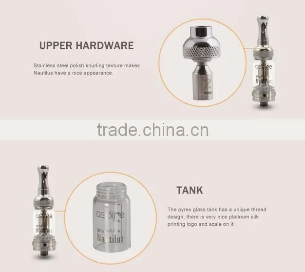 100% original genuine with aspire letter of authorization supplier aspire mini nautilus with high quality