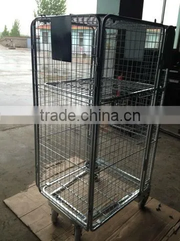 4 side foldable roll container / gavlanized roll container