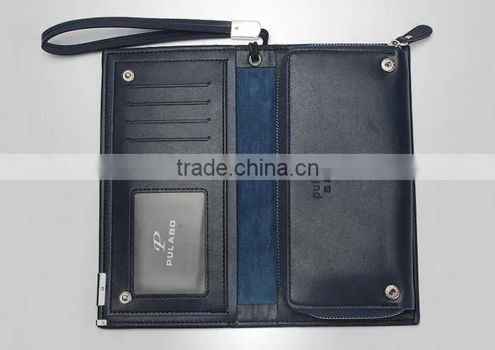 New Arrival 4 Colors Multi-fonction Check Grain money clip wallet leather For Phone purse