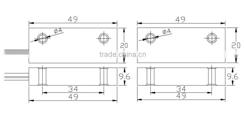 alloy zinc electrical magnetic door contacts switch 12V 24V 5C-52