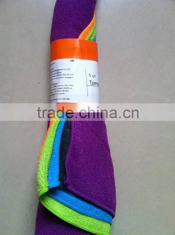 5pcs Per Set Packing Promotion Sale In Market Microfiber Cleaning Rag Cloth