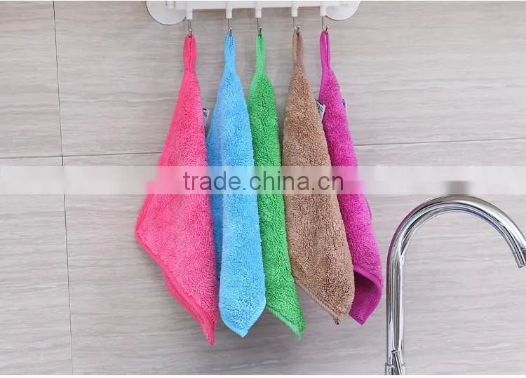 Eco friendly coral fleece super absorbent cleaning cloth