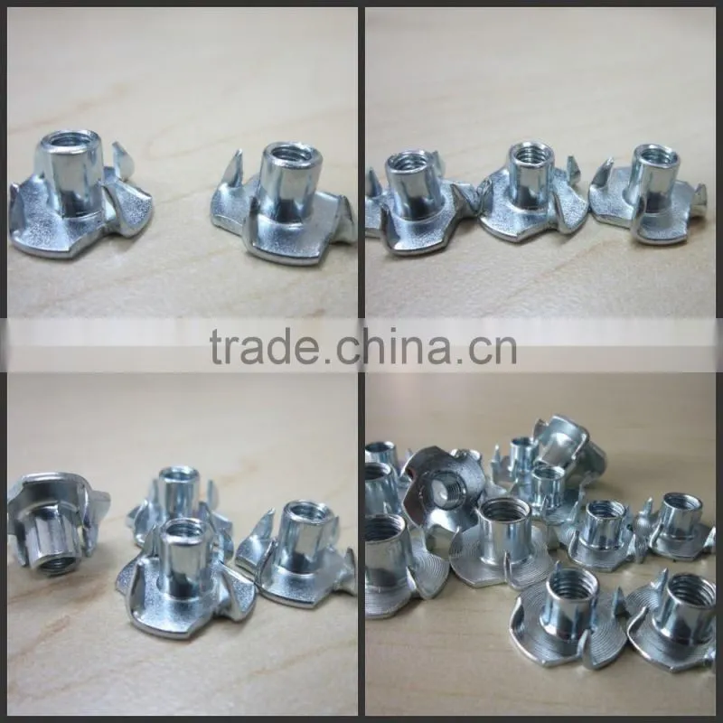 4 prong m8 -m12 wood furniture nuts (DIN1624)