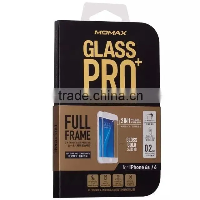 MOMAX 2 in 1 Full Frame Tempered Glass Screen Protector For iPhone 6/6s Clear Screen Protective Film MT-5051
