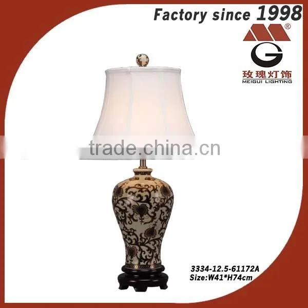 antique porcelian big lobby table lamp