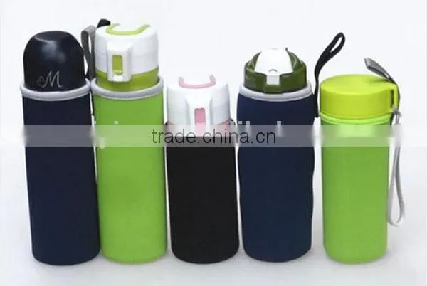 Simple design high quality glass cup set with neoprene material