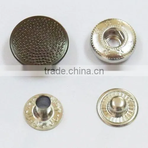 Metal spring button