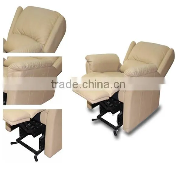 white yellow leather recliner sofa
