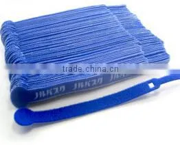 Nylon colorful back to back hook and loop wire cable tie