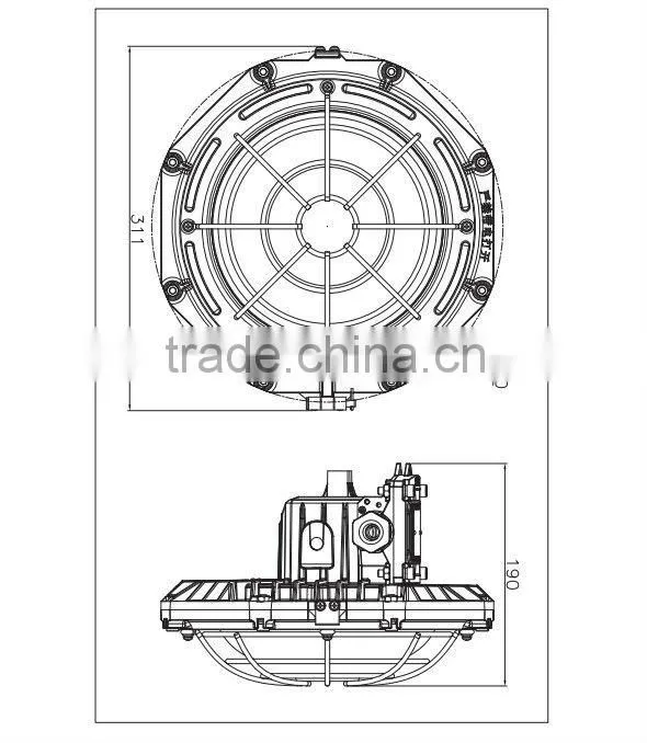 IP66 30w explosion proof led tunnel light for industrial area