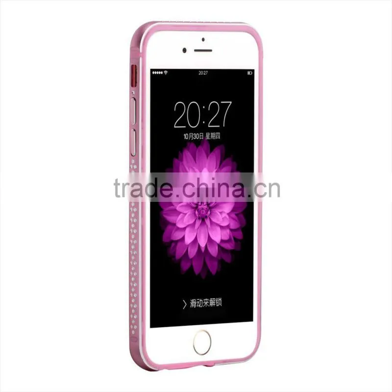 Alumimium Bumper With Diamond Phone Case/Good Price Phone Case