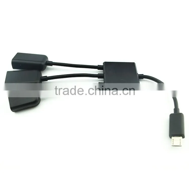 Multifuction micro usb otg hub data cable for camera