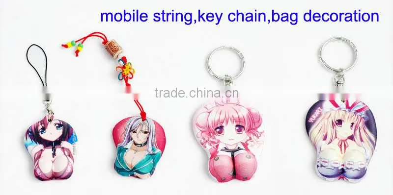 promotional 3D beauty Key Chain/PhoneChain/Bag Decoration