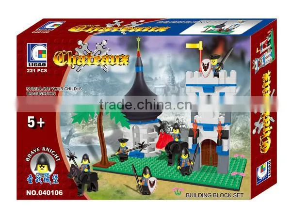 educational plastic castle building blocks kids building blocks plastic
