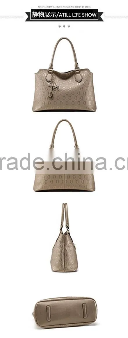 China's latest fashion wholesale chain embossed lady handbag