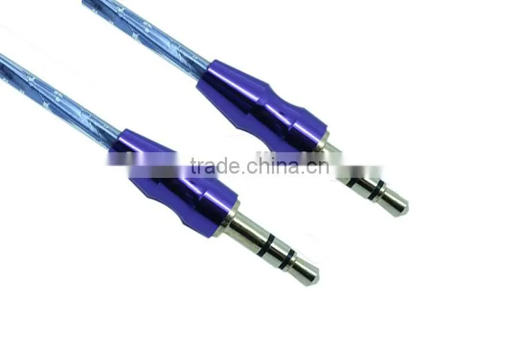 Aluminum foil DC3.5M to DC3.5M metal transparent cable