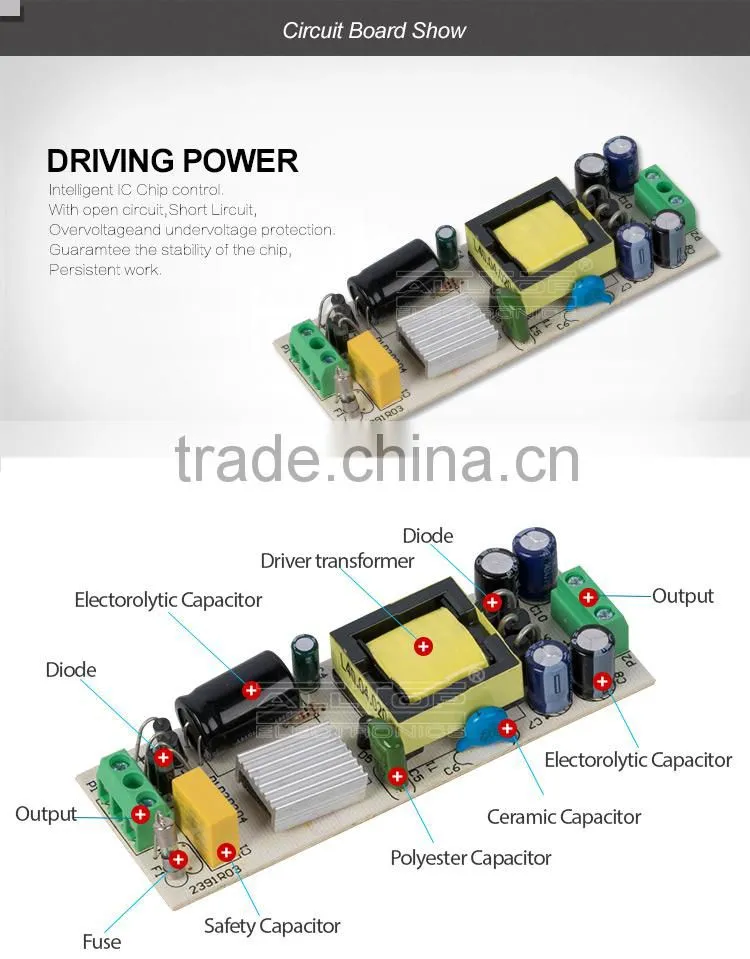 High efficiency 1250mA 30w led driver constant voltage