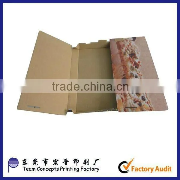 2014 new design corrugated paper pizza box with holes