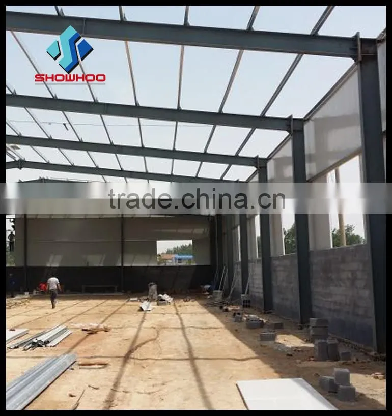 china lagar span space frame prefabricated steel structure warehouse