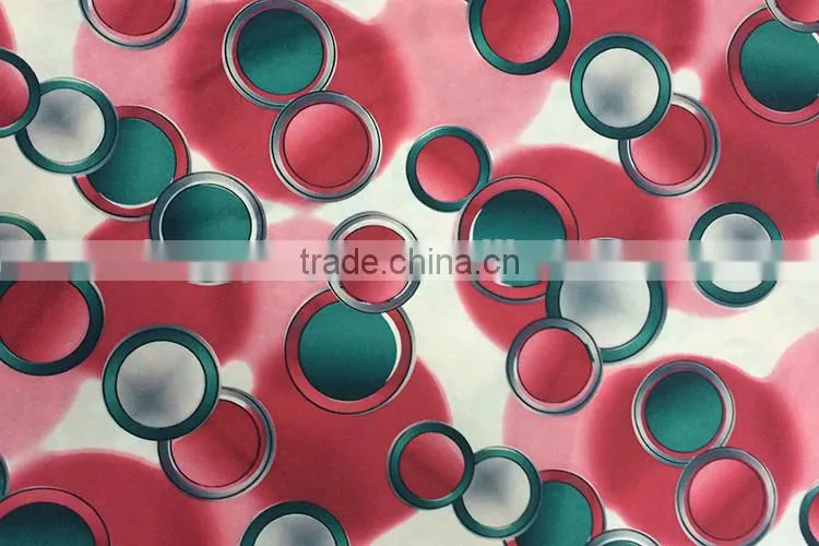 polyesret viscose blend forwomen fabric 100% printed rayon fabric
