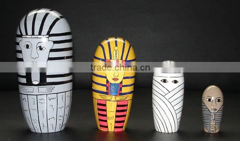 painted wooden russian nesting doll