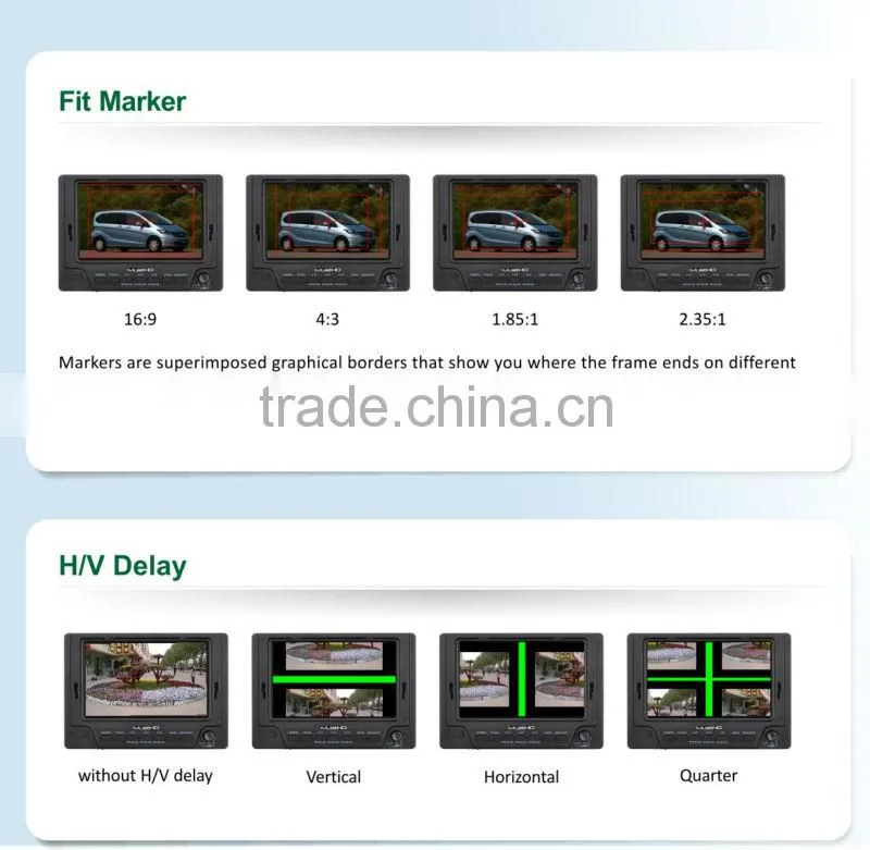 MustHD 5 inch lcd monitor with av input HDMI input Focus Assist Marker False Color