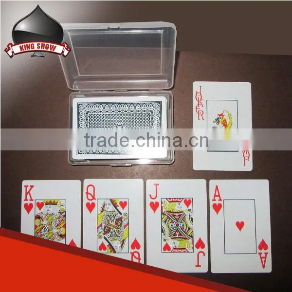 High end poker poker cards plastic with custom logo