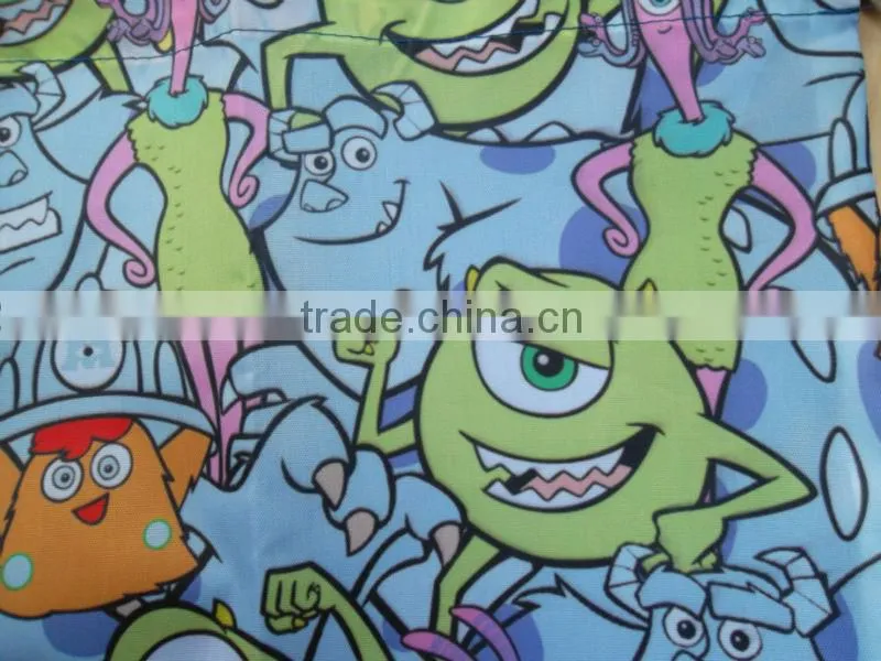 Cartoon fashion nylon custom drawstring bag