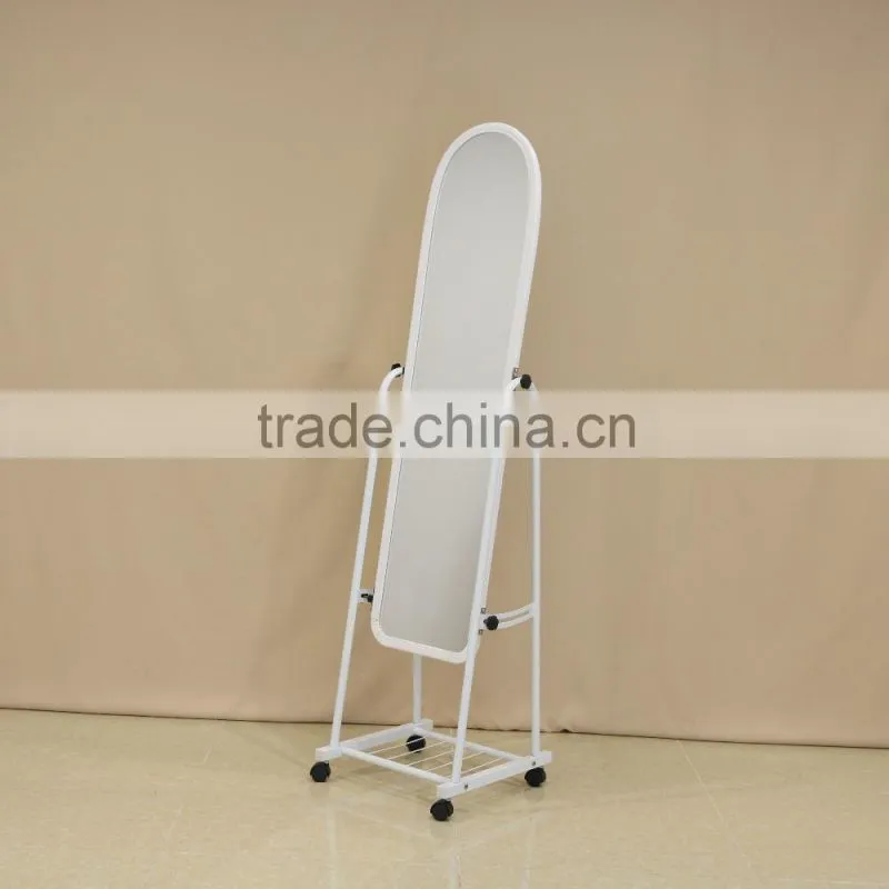 Senior lighted dressing mirror with 4 wheels