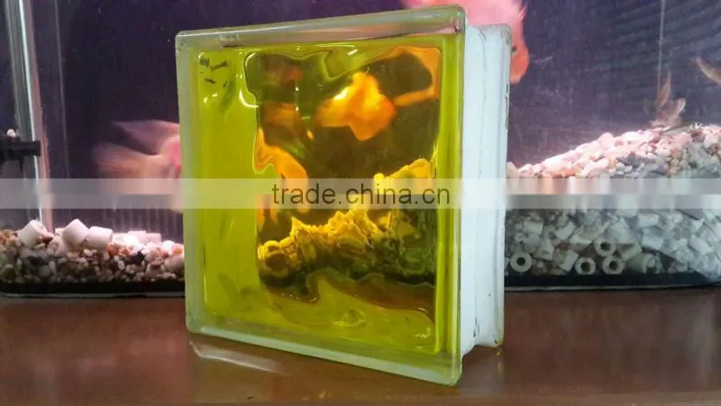 Colored glass block
