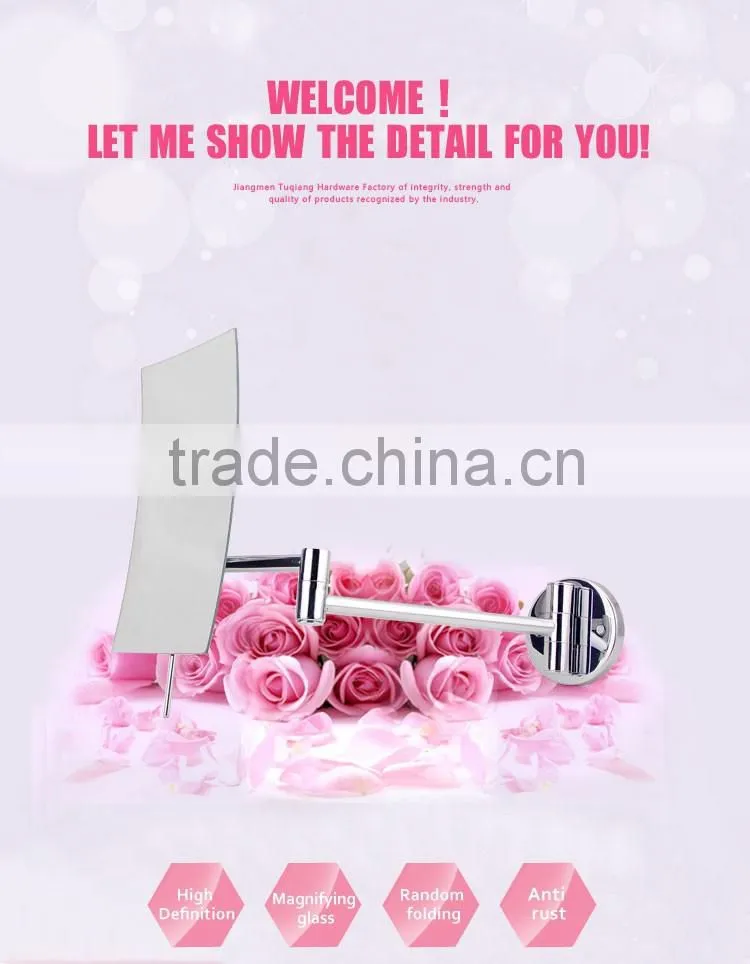 Bathroom adjustable wall mounted shaving mirror