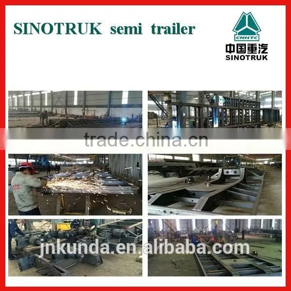 China high quality three axle 40 feet transport flatbed trailer