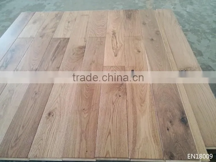 New Design Smoked And Hand Wax oiled Treatment Oak Wood Flooring
