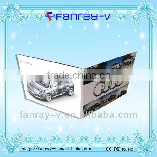 2015 4.3inch touch screen lcd video greeting cards gift, lcd video brochure