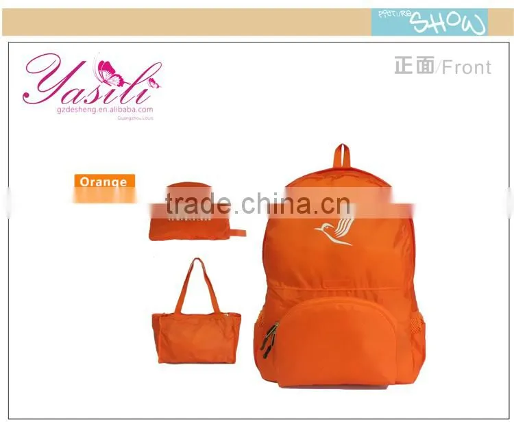 Polyester outdoor sport backpack,professional fashion sports backpack,lightweigh travel folding backpack