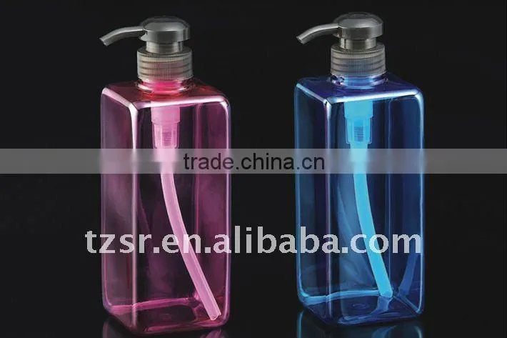 600ml body lotion sprayer shampoo plastic pet bottle containers empty squeeze colored