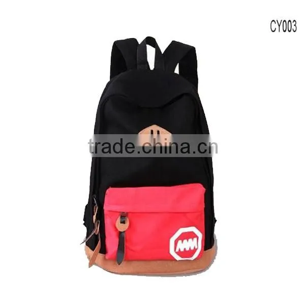 2016 new fashion promotional canvas school rucksack backpack bags