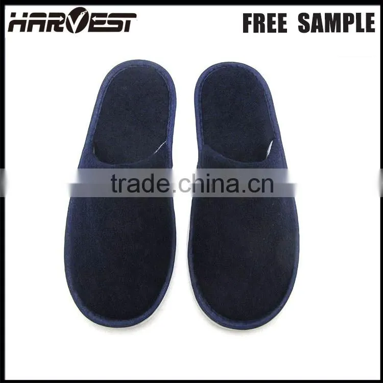 Cheapest black house slipper for guest , winter indoor home slipper